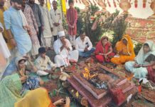 सैकड़ों भक्त हुए प्राण प्रतिष्ठा में शामिल