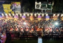 हरिद्वार जैसा नजारा सागर में गंगा आरती का