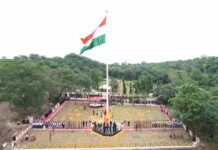 सागर : 108 फीट ऊँचे भव्य राष्ट्रीय ध्वज का लोकार्पण